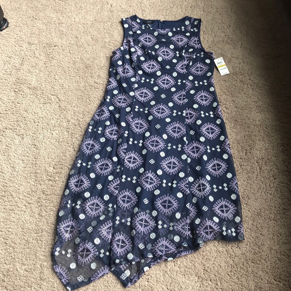 Alfani asymmetrical dress with zippered back